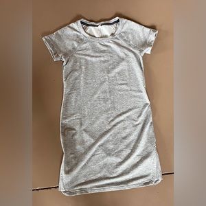 Grey fitted t shirt dress